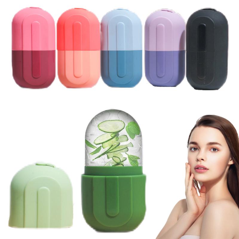 Ice Roller Face Cold - ลูกกลิ้งน้ำแข็งประคบเย็นสำหรับใบหน้าและดวงตา นวดหน้าเพื่อความงาม แม่พิมพ์น้ำแข็งซิลิโคน ช่วยลดอุณหภูมิและกระชับผิวหน้า