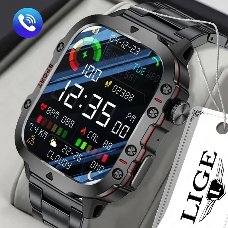 Health Wellness Trends 2026 - LIGE 2026 นาฬิกาอัจฉริยะหน้าจอ HD ขนาด 1.96