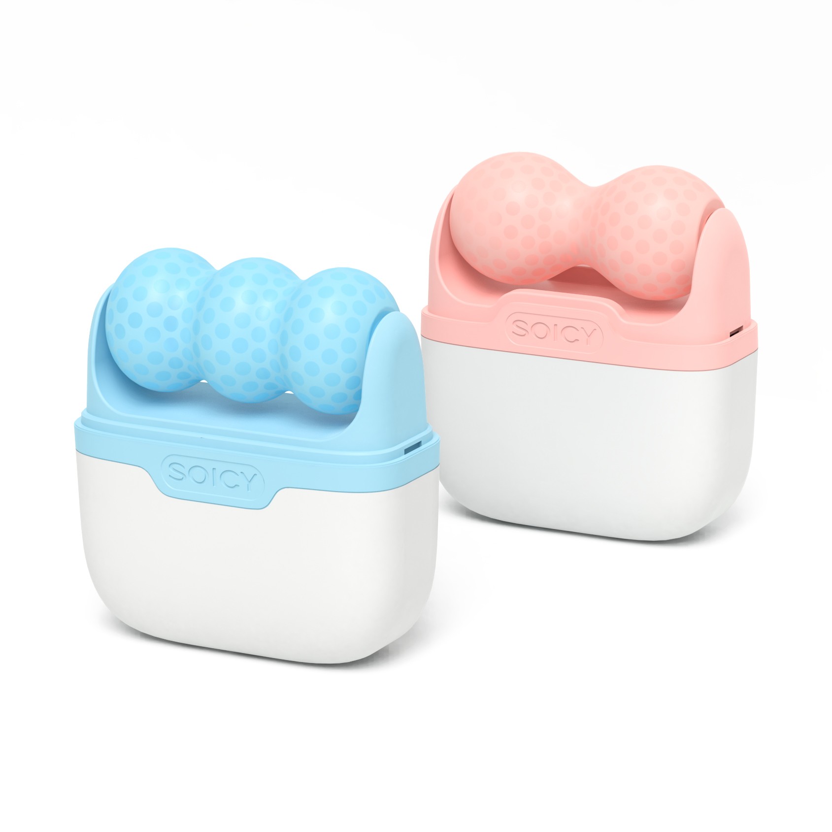 Ice Roller Face Cold - ลูกกลิ้งน้ำแข็งสองด้านสำหรับใบหน้าและอาการบวมรอบดวงตา 2 in 1 อุปกรณ์ประคบเย็นบำรุงผิวหน้า เครื่องนวดกัวซาแบบพกพา