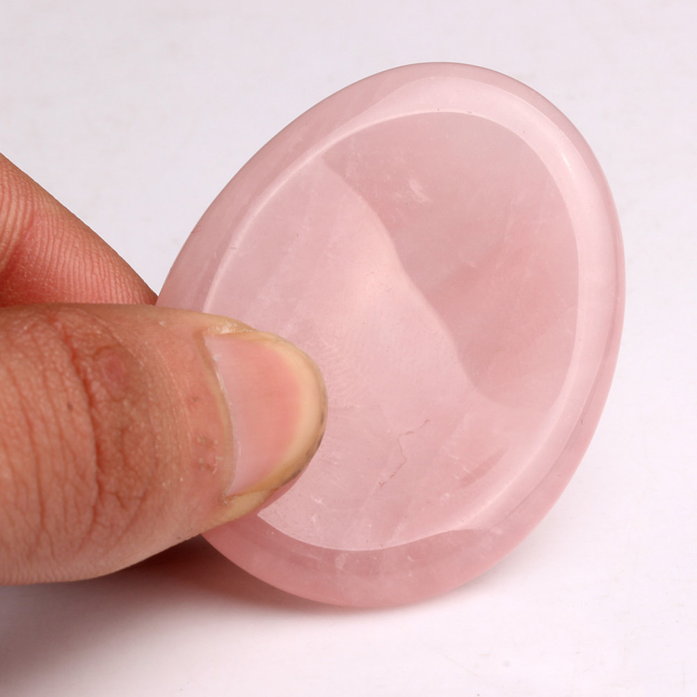 Jade Gua Sha Tool - แผ่นกัวซาหยกคริสตัลสีชมพู อุปกรณ์นวดหน้าจากหินธรรมชาติ สำหรับยกกระชับผิว เพิ่มความชุ่มชื้น บรรเทาอาการปวด ลดไฟฟ้าสถิต
