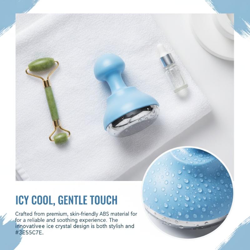 Ice Roller Face Cold - เครื่องนวดหน้าแบบลูกกลิ้งน้ำแข็ง แท่งทำความเย็น สำหรับบรรเทาอาการบวมบนใบหน้า ยกกระชับผิว เครื่องมือความงาม 1