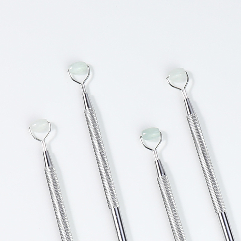 Eye ต่อต้านริ้วรอยหยกธรรมชาติ  - Jade Gua Sha Tool บทวิจารณ์และราคา