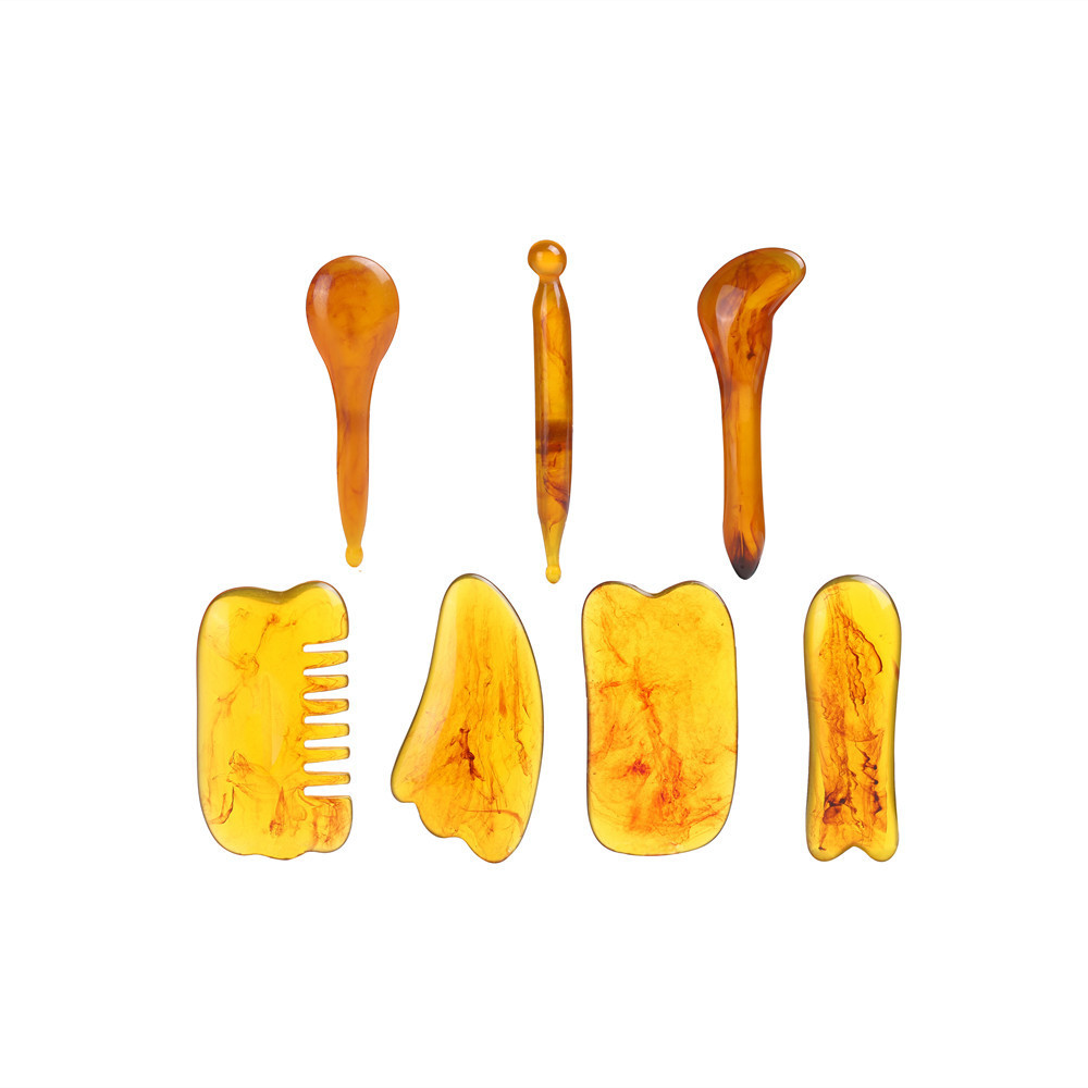 7PCS GUASHA เครื่องมือนวดหน้าค - Jade Gua Sha Tool บทวิจารณ์และราคา