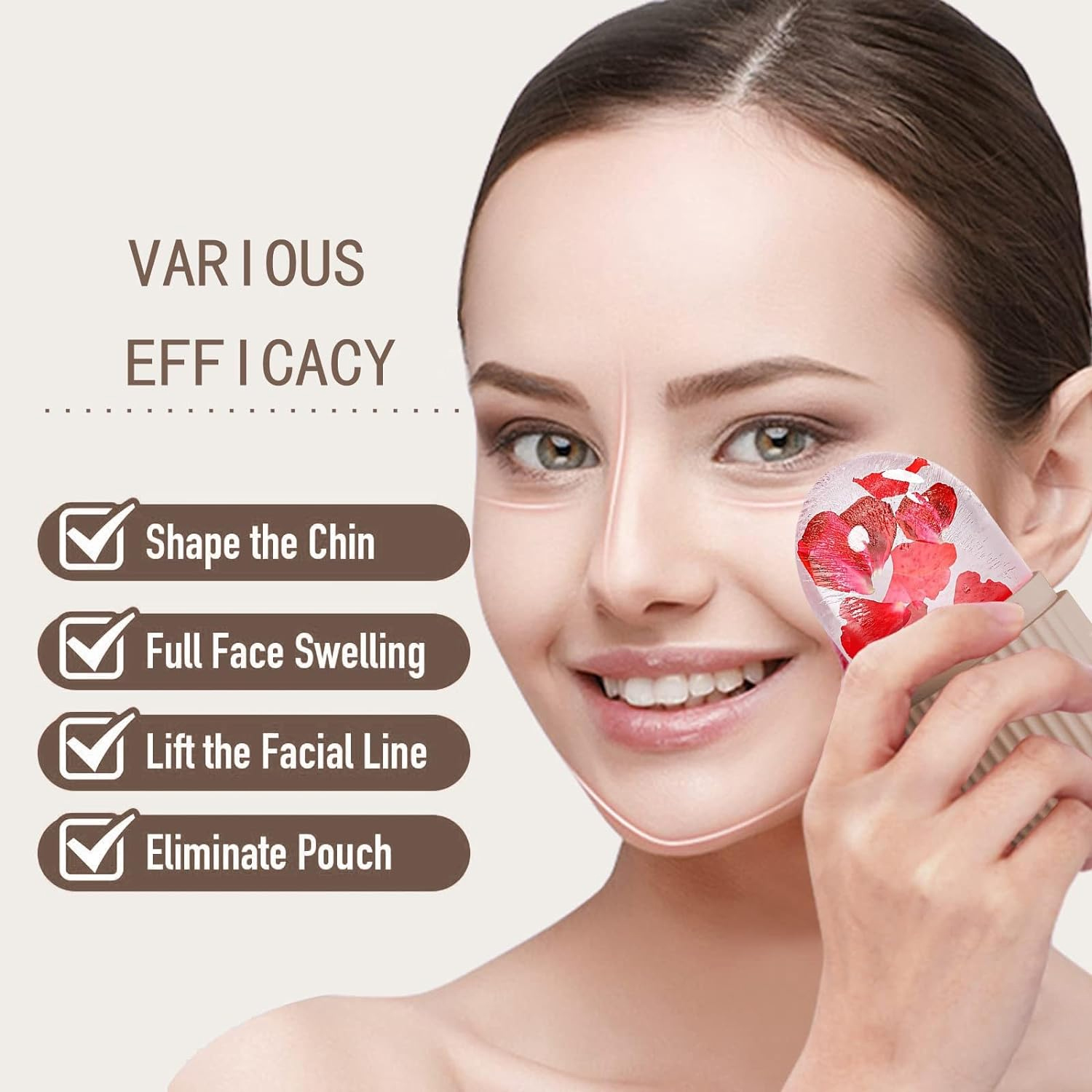 ชุดลูกกลิ้งน้ำแข็งและกัวซาสำหร - Ice Roller Face Cold บทวิจารณ์และราคา