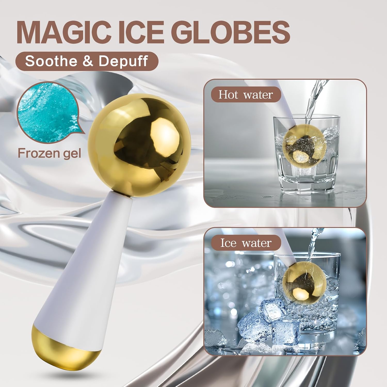 ลูกโลกน้ําแข็งสําหรับใบหน้าตาเ - Ice Roller Face Cold บทวิจารณ์และราคา