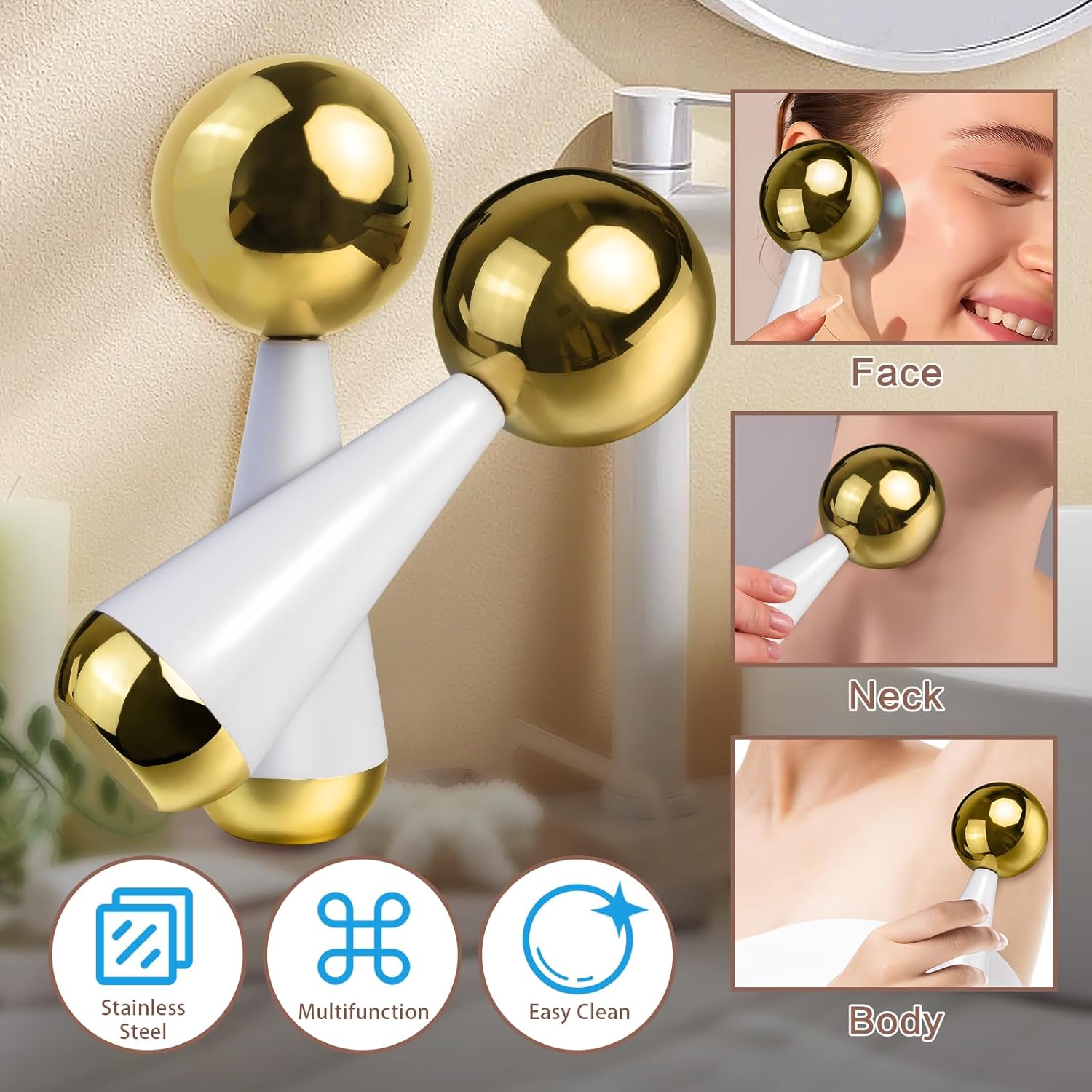 ลูกโลกน้ําแข็งสําหรับใบหน้าตาเ - Ice Roller Face Cold บทวิจารณ์และราคา