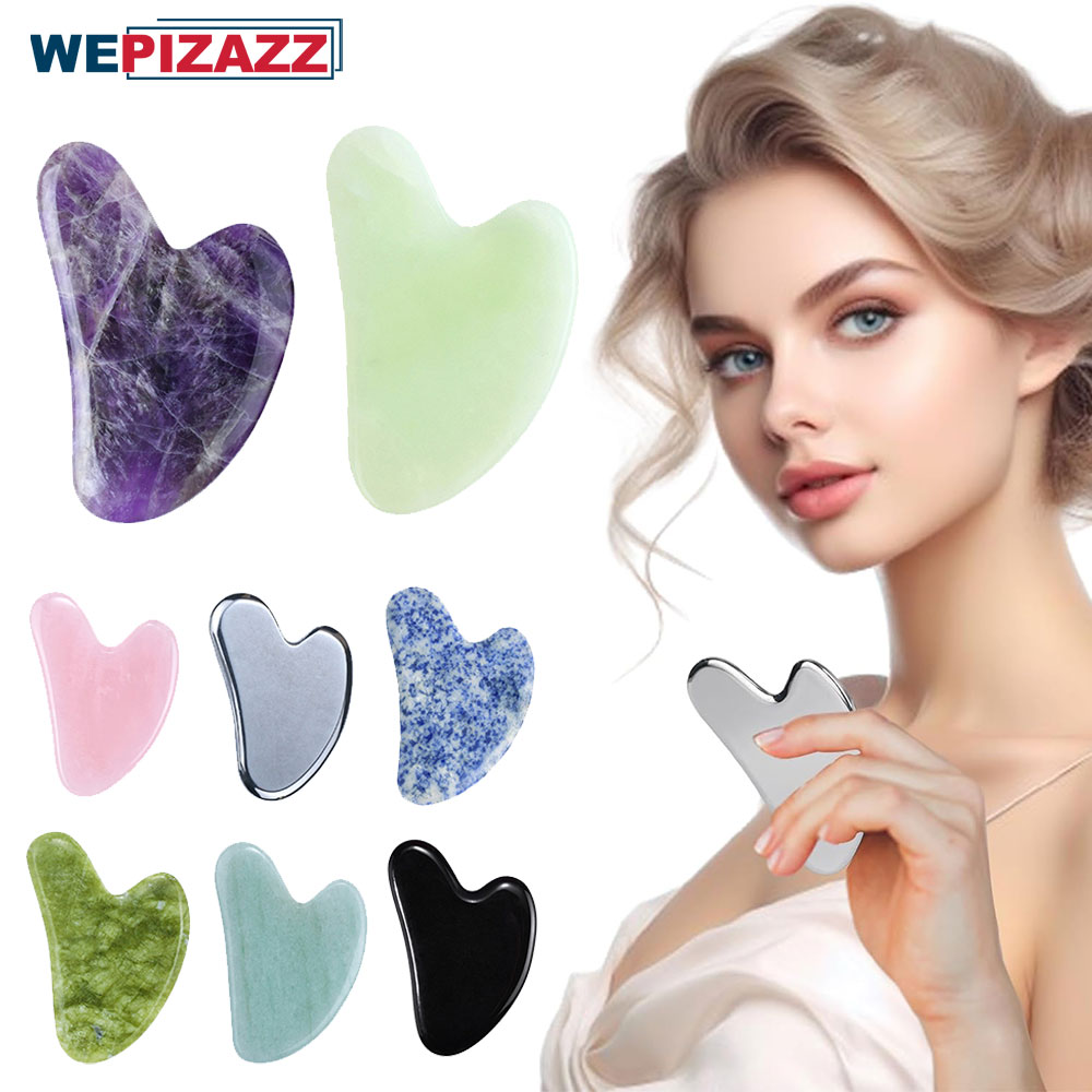 Gua Sha Facial Tools Stone สํา - Jade Gua Sha Tool บทวิจารณ์และราคา