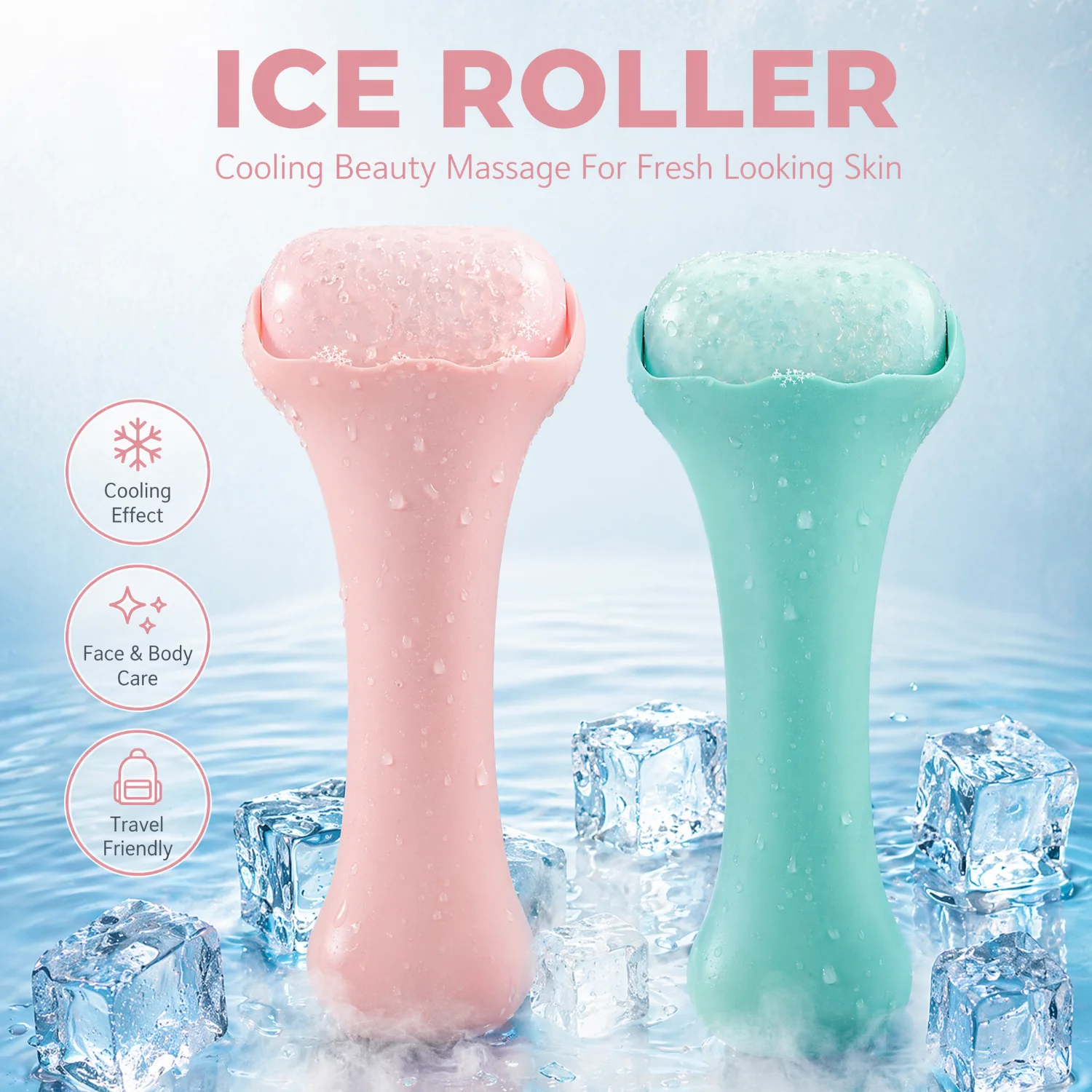 ลูกกลิ้งน้ำแข็งสำหรับใบหน้า เค - Ice Roller Face Cold บทวิจารณ์และราคา
