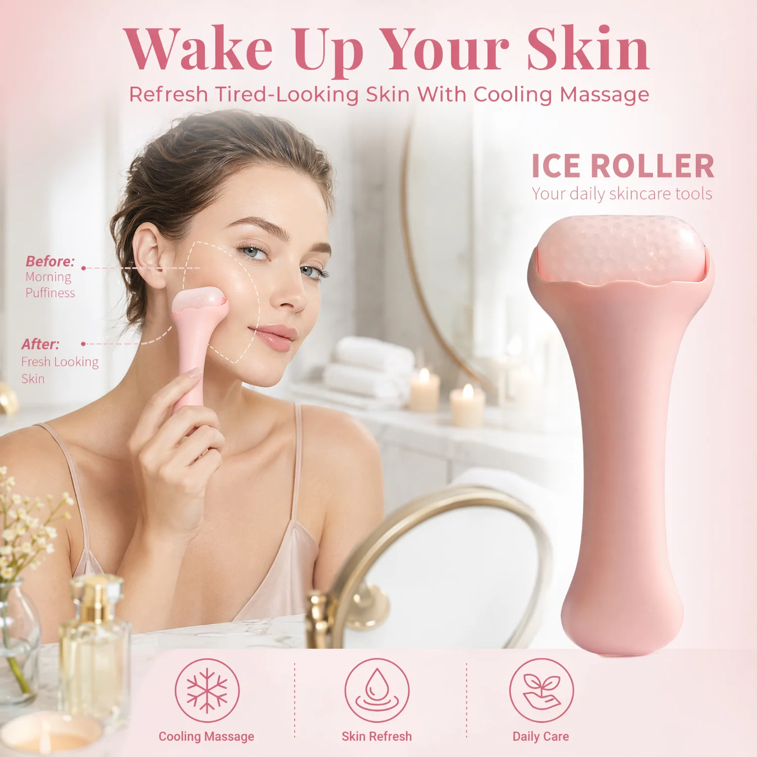 ลูกกลิ้งน้ำแข็งสำหรับใบหน้า เค - Ice Roller Face Cold บทวิจารณ์และราคา