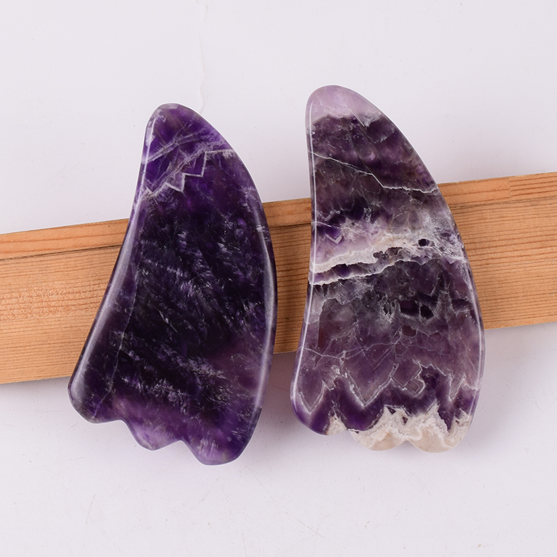 อเมทิสต์ฟันเลื่อย Face Roller  - Jade Gua Sha Tool บทวิจารณ์และราคา
